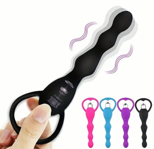 Estimulador Intenso Vibratorio con Cuentas Suaves - Juguete de Juego de Poder para Parejas - Producto de Silicona Premium para Adultos para el Placer Máximo