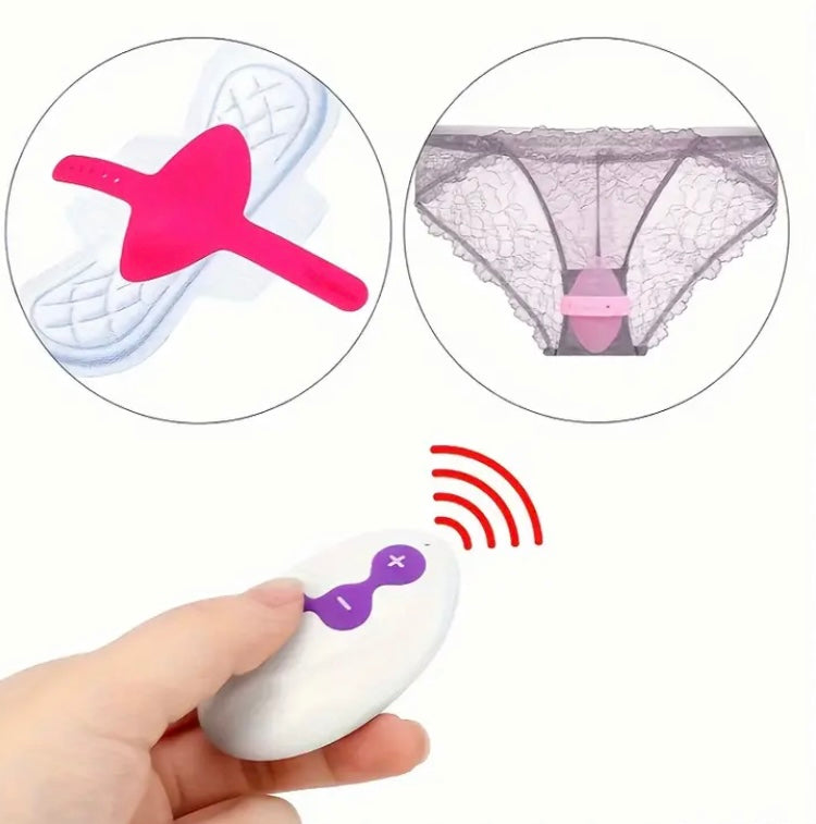 1pc Vibrador Mariposa Para Estimulador Silencioso Del Punto G Del Clítoris Vibrador Mini Panty Portátil Con 10 Modos De Vibración Potentes Y Control Remoto Vibrador Para Parejas Juguete Sexual Para Mujeres Parejas.