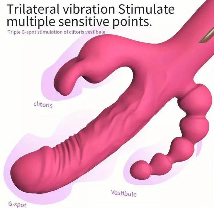 Conejito vibrador para acariciar el pezón, el clítoris y el punto G, consolador masajeador, juguetes sexuales para mujeres.